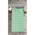 thumbnail image 3 of Ambesonne Mint Quilted Bedspread Set 2 Pcs, Half Squares Triangles, Twin Size, Mint and Almond Green, 3 of 3