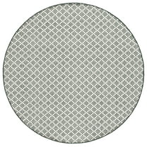 SAFAVIEH Vermont Jilliean Diamond Quatrefoil Area Rug, Green/Ivory, 6' x 6' Round