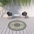 thumbnail image 4 of HomeRoots 507698 5 x 8 ft. Ivory Oriental Stain Resistant Indoor & Outdoor Rectangle Area Rug, 4 of 4