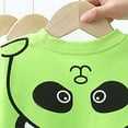 thumbnail image 5 of Gbsyewxs Childrens Shirts Crew Neck Short Sleeve Panda Print Casual Summer Toddler Boys Girls Outfits Green Size 3-4 Years, 5 of 5