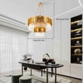 thumbnail image 2 of Modern Large Chandelier Gold Raindrop Ceiling Light Living Room Lighting Fixture, 2 of 22
