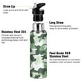 thumbnail image 3 of Yayeee 33oz Double Wall Stainless Steel Water Bottle with Flip Straw, Army Green Camouflage Pattern, 3 of 7