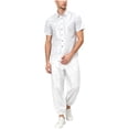 thumbnail image 2 of vastwit Men Plastic Oversized Shirts Pants Set Waterproof Two-piece Outfit Sweat Suit Jogging Sportswear White XL, 2 of 7