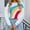White, variant on Womens Sweater Dresses 2024 Fall Y2K Round Neck Long Sleeve Rainbow Knit Oversized Crochet Sweater Pullover Fashion Trendy Cozy Tops