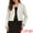 White, variant on Women's Notched Collar Long Sleeve Suit Jacket Casual Blazers XL White