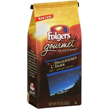 Folgers Gourmet Selections Deliciously Dark Ground Coffee, 10 oz