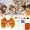 thumbnail image 5 of Crowd-Pleaser DIY Cat Face Mask Kit - Blank Cat Mask with Soft Fabric & Durable Plastic Mesh, Easy-Assemble Craft Kit for Halloween, Cosplay, Costume Contests & Holiday Decorations, 6.69*7.48in, B, 5 of 9