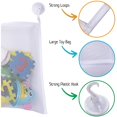 thumbnail image 3 of Bolsa colgante de malla organizadora de juguetes de baño para bebé con ganchos de succión y pegatinas, 3 of 4