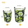thumbnail image 3 of Fotbe Teal floral elegance Pattern Laundry Basket with Handles, Waterproof Large Laundry Hamper, Wash Bag for Corner Dorm, Rolling Laundry Basket with Handles-Small, 3 of 6