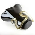 thumbnail image 5 of GlassOfVenice Murano Glass Centerpiece Vase - Black and Gold, 5 of 6
