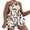 Khaki, variant on Women's Abstract Print Two-Piece Set, Halter Neck Sleeveless Top with Matching High Waist Shorts, Casual Outfit for Beach and Vacation