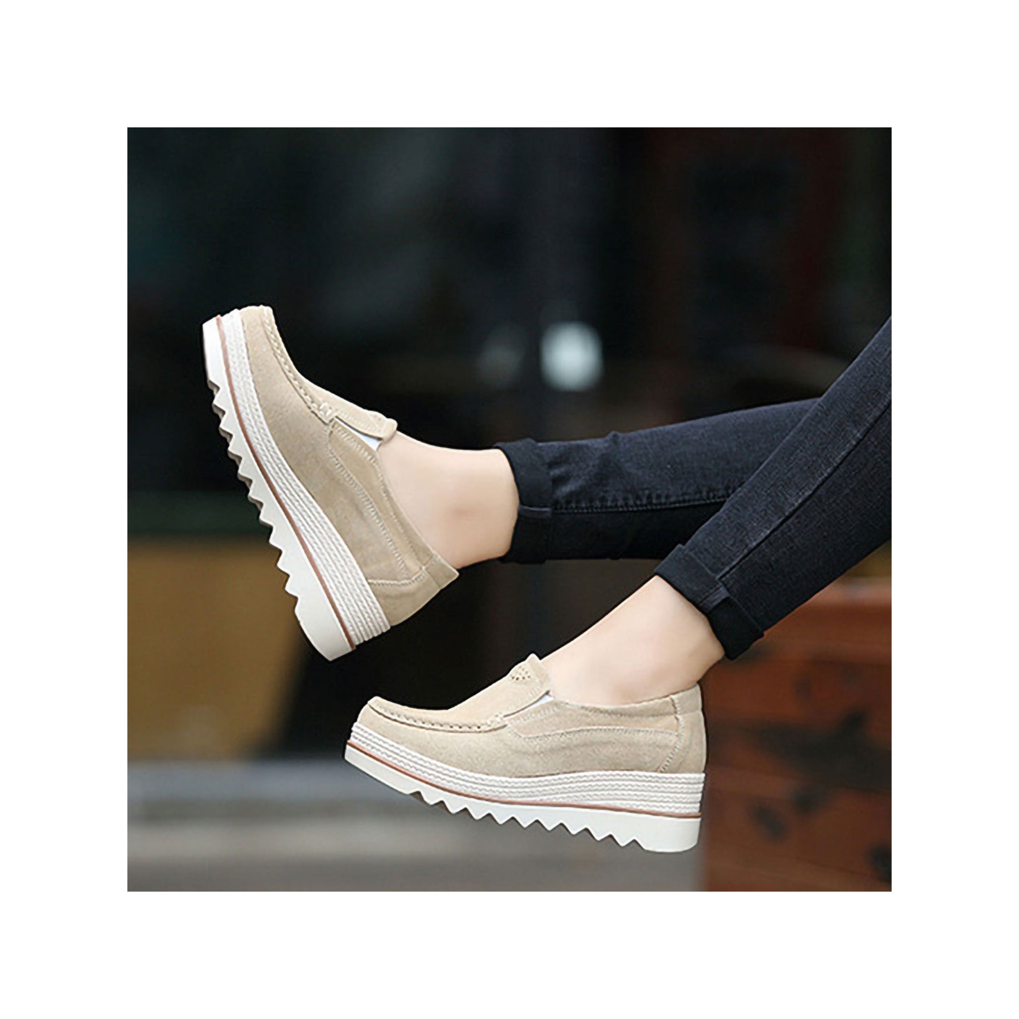 Mocassins Femmes à Enfiler - Chaussures Plates Confortables, Semelle TPR Souple - Pour Travail, Quotidien, Sorties
