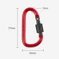 thumbnail image 1 of D Type Wind Rope Buckle Ring Lock Buckle Outdoor Safety Equipment Buckle Red, 1 of 9