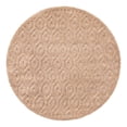 thumbnail image 2 of Unique Loom Outdoor Trellis Textured Collection Area Rug - Spatial (4' Round Beige), 2 of 6
