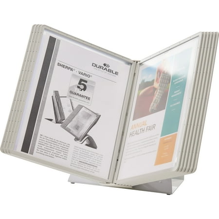 - Durable VARIO Reference Desktop System, 10 Panels, Antimicrobial