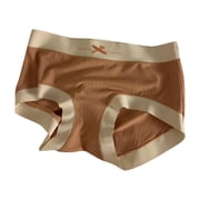 Fesfesfes Womens Bikini Underwear Womens Naked Seamless Underwear Cotton Thread Comfortable Breathable Briefs