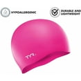 thumbnail image 4 of TYR Wrinkle Free Silicone Swim Cap, Fluorescent Pink, 4 of 6