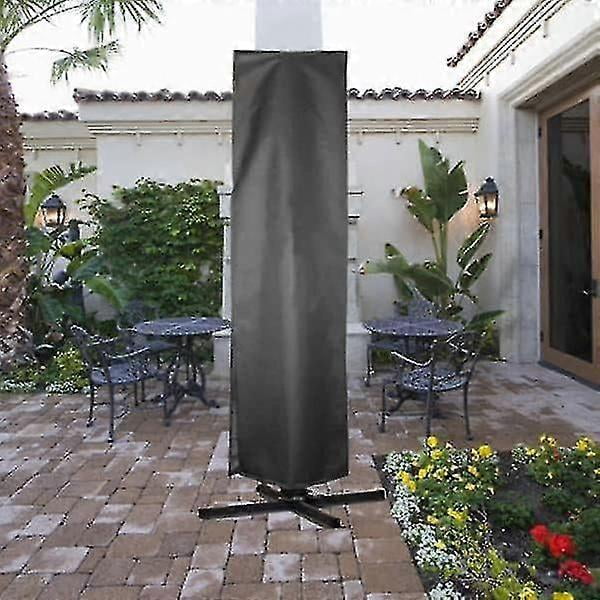 Waterproof Cantilever Umbrella Cover 420D Oxford with Zipper & Drawcord for 3.4-4m Black