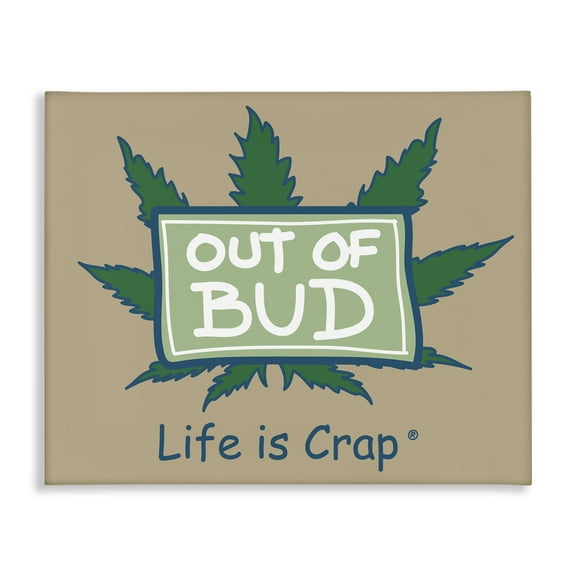 Stupell Industries Funny Out Of Bud Novelty & Humor Painting Wrapped Canvas Art Print Wall Art, 20 x 16