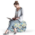 thumbnail image 2 of Numbers Pouf Cover with Zipper, Math Themed Numbers Pattern Algebra School Learning Education Themes Colorful Image, Soft Decorative Fabric Unstuffed Case, 30" W X 17.3" L, Multicolor, by Ambesonne, 2 of 5