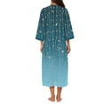 thumbnail image 3 of KISSGAL Women Zipper Front Robes 3/4 Sleeve Housecoat Full Length Loungewear Dress with Pocket Long Nightgown Sleepwear Bathrobes, 3 of 4