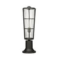thumbnail image 2 of 1 Light Outdoor Pier Mounted Fixture In Outdoor Style-22 Inches Tall And 6 Inches Wide Z-Lite 591Phb-553Pm-Bk, 2 of 5