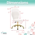 thumbnail image 3 of Critter Sitters Emmy 15.5 in Task Chair with Adjustable Height & Swivel, 220 lb. Capacity, White, 3 of 9