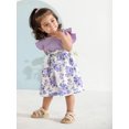 thumbnail image 2 of Infant Baby Girl Ruffle Sleeveless Dress Casual Little Girl Summer Swing Sundress(3-6 Months,Purple), 2 of 6
