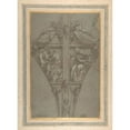 thumbnail image 2 of Orazio Samacchini 14x18 Black Ornate Wood Framed Double Matted Museum Art Print Titled - Study for the Decoration of a Vault (1532-77), 2 of 5