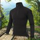 thumbnail image 1 of Camisetas de uniforme de manga de camisa de combate Longs para hombres (xxxl) negro, 1 of 6