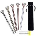 thumbnail image 1 of 5 Pcs Big Crystal Diamond Ballpoint Pen,metal Ballpoint Pen ,with 5 Ballpoint Pen Refills, 1 Black Velvet Bag, Black Ink, 1 of 5