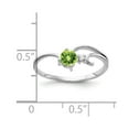 thumbnail image 2 of Primal Gold 14 Karat White Gold 4mm Peridot and A Diamond Ring, 2 of 3