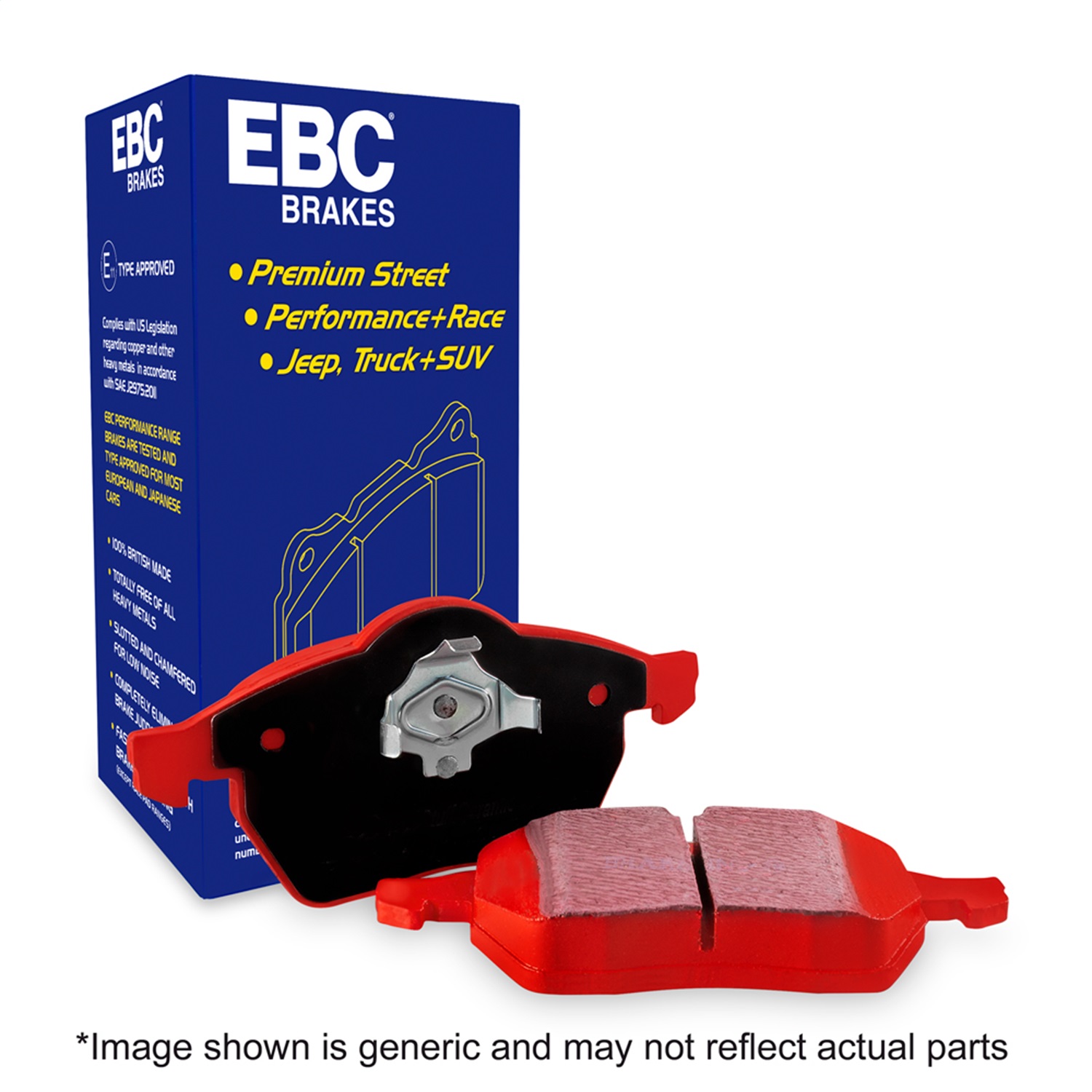 EBC Brakes Redstuff Premium Fast Street Pad For All Engine Sizes Fits select: 2012-2018 BMW 328, 2019 BMW 330I - image 3 of 4