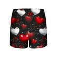 thumbnail image 5 of Valentine's Pajamas for Women Heart Printed Casual Lapel Button Short Sleeve Blouse And Short Pants Pajama Sets, 5 of 8