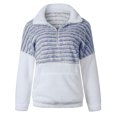 thumbnail image 3 of ShomPort Womens Fashion 1/4 Zip High Neck Fleece Fuzzy Comfy Sweatshirt Pullover Tops, 3 of 4