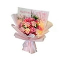 thumbnail image 2 of Ramo de flores de jabón artificial con aroma floral de clavel y rosa para aniversario, 2 of 9