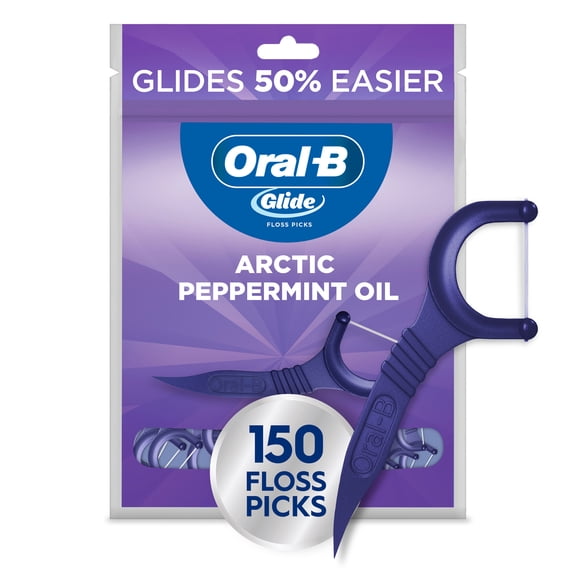 Oral‑B Floss, Glide Arctic Peppermint Floss Picks 150 Count