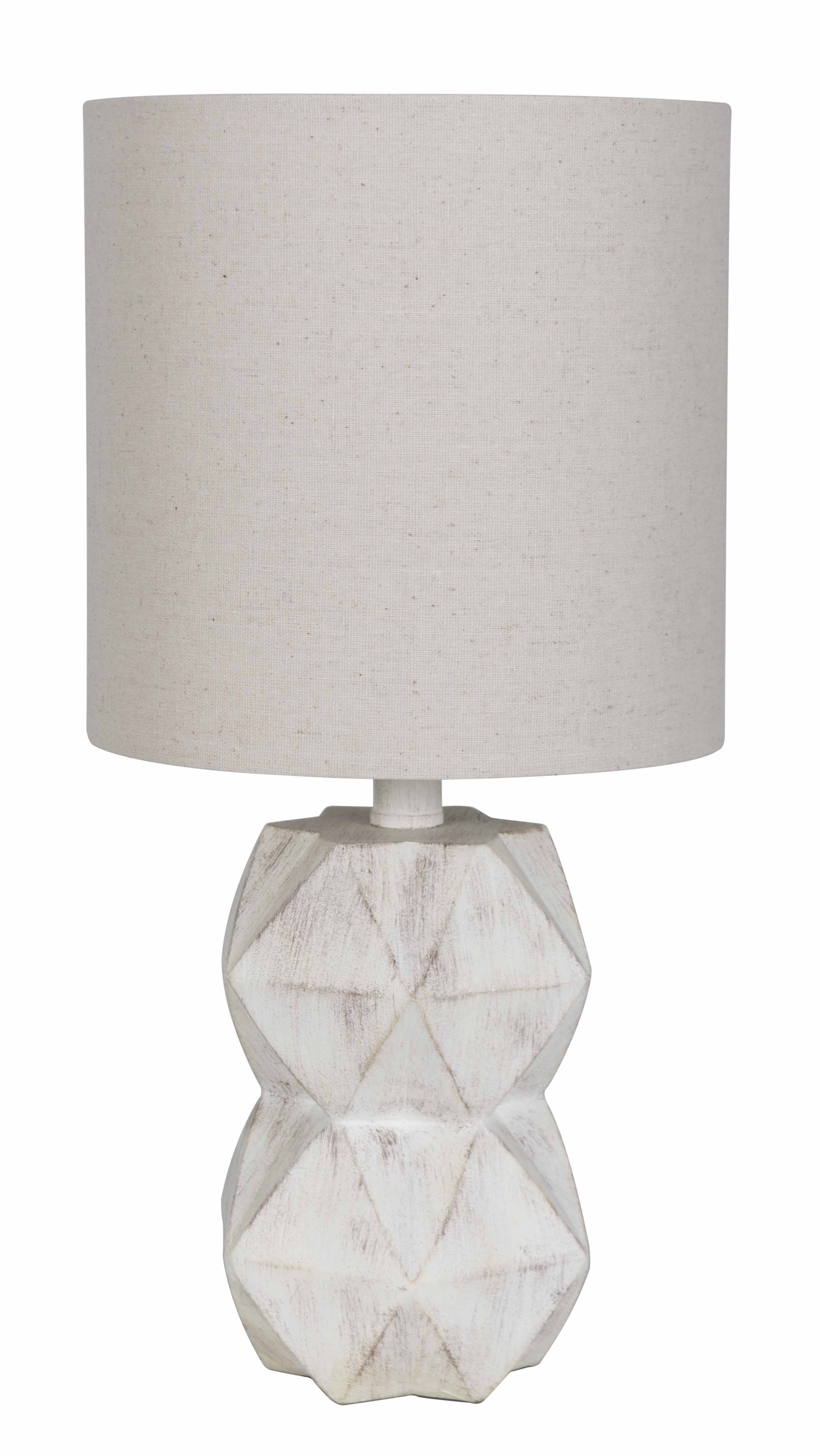 white washed wood table lamp