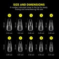 thumbnail image 3 of Uail Tips Makartt Coffin, 500 unidades, tapa completa, transparente, remojo, 3 of 9