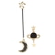 thumbnail image 2 of Pendientes de la Estrella de la Luna, Aretes de Luna Estrella Asimétricos Negros Ampliamento Usados ​​para la Pelota, 2 of 8