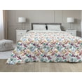 thumbnail image 1 of Pink Floral Down Alternative Comforter, Spring Pattern with Magnolia Flowers and Leaves, Microfiber Quilt for All Season, 5 Sizes, Pink Grey, by Ambesonne, 1 of 3