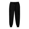 thumbnail image 3 of Htigea Clearanc Sweat Pants Mens Adult Men Fashion Solid Casual Elastic Waist with Pocket Trousers Sport Pants Today Black,XL, 3 of 4