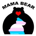 thumbnail image 3 of CafePress - Mama Bear Trans T Shirt - Women's V-Neck Dark T-Shirt, 3 of 4