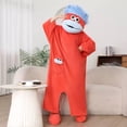 thumbnail image 3 of Guvpev Silly Big Mouth Monster Onesie Pajamas with Comb Prop, Funny Puppet Mascot Costume, Plush Cosplay One Piece Pajamas, Oversized Cozy Hooded Loungewear, 3 of 8