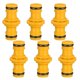 thumbnail image 1 of Conector de manguera doble de 6 piezas, conector de manguera macho doble accesorios de manguera de plástico para unir tubo de manguera de jardín (amarillo) Banban, 1 of 2