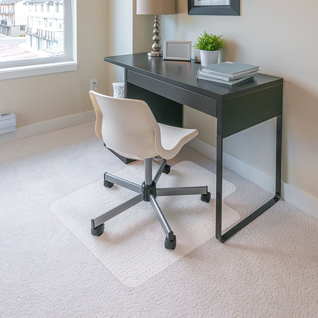 Home Office Desk Chair Carpet Floor Mat Protector Cover PVC Translucent 122x92cm 