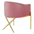 thumbnail image 4 of Modway Savour Tufted Performance Velvet Accent Dining Armchair in Dusty Rose, 4 of 8