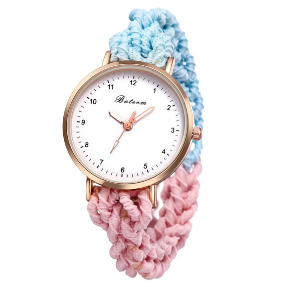 Avaner Women's Elastic Braided Watches: Stretchy Strap Multicolored Bracelet Quartz Wrist Watches for Women