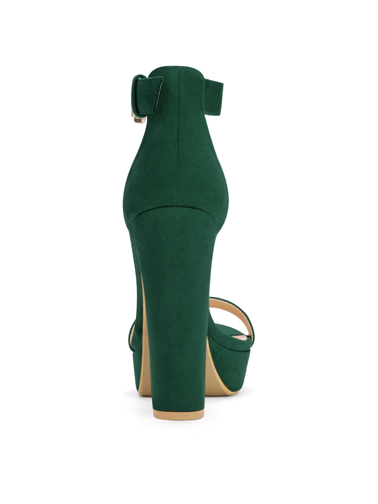 DARING DIVA Women's Platform High Chunky Heel Sandals Green US 9/UK 7/EU 39