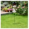 thumbnail image 2 of Christmas Snowman Yard Sign - Metal Xmas Garden Stakes, Decorative Snowmen Winter Holiday Decor for Lawn, Patio, Pathway - Outdoor Holiday Party Decorations, 2 of 4